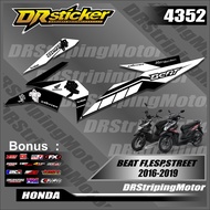 (COD) Striping Beat FI ESP STREET 2016 2017 2018 2019- Stiker skotlet beat  Variasi list body motor