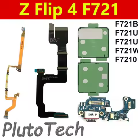 Z Flip 4 Main Board LCD Display with Spin Axis Flex Cable Charging Port Signal WIFI Compatible F721 
