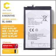 Battery BL-58BX FOR INFINIX HOT 9 PLAY /10S /10 PLAY / 11 PLAY/ 12 PLAY/ 20 PLAY/ 30 PLAY(6000mAh)