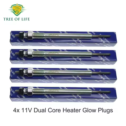 4x 11V Glow Plugs 36710-4A000 For HYUNDAI H1 I800 ILOAD Porter II H100 H350 KIA SORENTO K2500 D4CB E