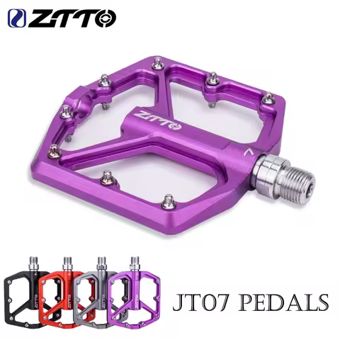 ZTTO MTB Ultralight Flat Pedal CNC Aluminum Alloy AM Enduro Bike Smooth Bearings 9/16 Thread For Gra