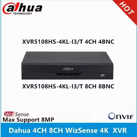 Dahua XVR5104HS-4KL-I3/T 4ch & XVR5108HS-4KL-I3/T 8ch WizSense Digital Video Recorder Max support 8M