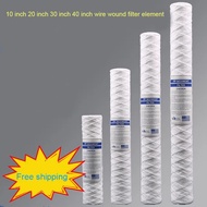 1Pcs/1Lot 10 Inch 20 Inch 30 Inch 40 Inch 1Micron /5Micron PPF Sediment Wire Wound Filter Element PP Cotton