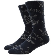 Thrasher Gonz Logo Crew Socks - Navy/Grey