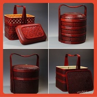 Big Wedding Bamboo Woven Big Gift Fruit Basket Big Food Box Bamboo Made Free Mooncake Basket Rice Ba