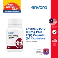 Envora CoQ10 Co-enzyme Q10 Plus PQQ  100mg x 30s - Heart Health, Energy Booster, Anti Aging | Kesiha