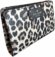 Kate Spade New York Leather Tellie Grove Street Medium Wallet Leopard