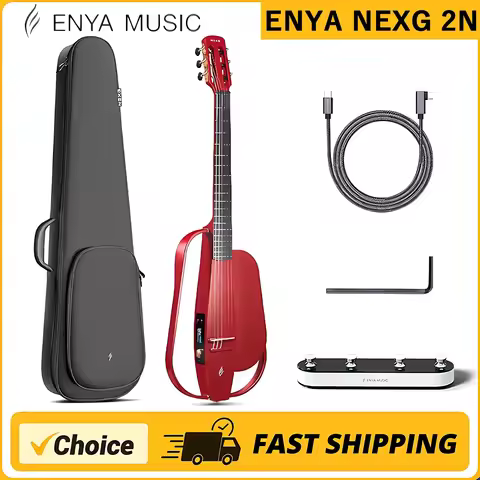 Enya Acoustic-Electric Carbon Fiber Classical Nylon String Travel Guitar NEXG 2N Smart Acustica Elec