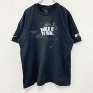 古著耐吉Swoosh印花短袖T卹，黑色，XL碼