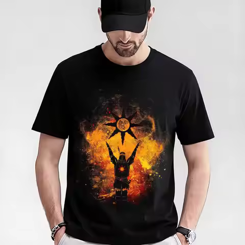 Dark Souls Praise the sun Gift T-shirt 0604 Wolf Knight Artorias Graphic clothes Retro Bloodborne Ga
