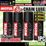 MOTUL C2 Chain Lube Road 150ML MC Care 100% ORIGINAL Spray Rantai Motor Chain Cleaner Lubricant Miny