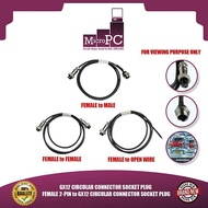 MICRO PC GX12 CIRCULAR CONNECTOR SOCKET PLUG FEMALE 2-PIN to GX12 CIRCULAR CONNECTOR SOCKET PLUG