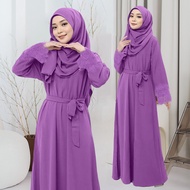 Jubah Abaya Lace FREE BELT Cantik Murah Plus Size Labuh Muslimah Wudhu Friendly Bridesmaids Fashion Moden