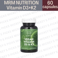 MRM Nutrition Vegan Vitamin D3 & K2, 60 Vegan Capsules