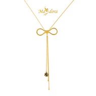 MASDORA 999 Gold Necklace Rantai Leher Emas ~ Dangling Ruban Rope (EMAS 999/24K)