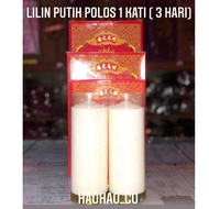 LILIN Plain White Candle 1 Kati | 3 Days