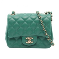 【二手】香奈兒 (Chanel) CHANEL 迷你絎縫肩背包 A35200 綠色羊皮（綿羊皮）迷你絎縫鏈條肩背包 女士二手 A