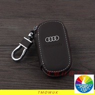 Audi Audi A6l Q3 Key Ring A5 Key Case Protective Shell Leather Key Bag Gift Key Cover A1 A3 A4 A5 A6 Q3 Q5