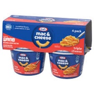 Kraft Macaroni mac and cheese triple cheese cups 58g x 4 cups ( 232gram)