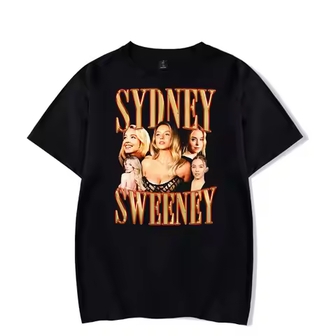Sydney Sweeney Vintage 90s T-Shirt Men and Woman Short Sleeve T Shirt Unisex Sport Pullover Harajuku