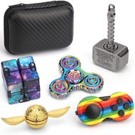Cool Fidget Toys Set for Kids Adults, Wizard Fidget Spinner, Hammer Finger Hand Spinner, Infinity Cu