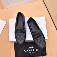 100% Original Fashion New Style Coach Men Loafer Casual Leather Shoes