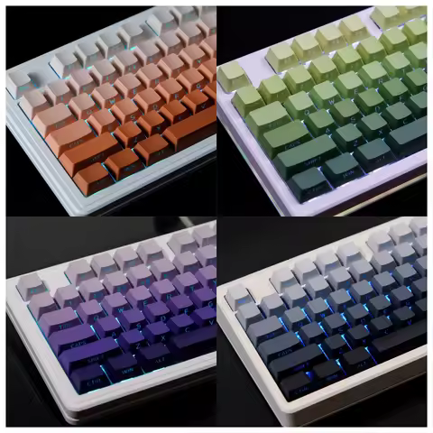 KBDiy 133 Key PBT Double Shot Keycap Side Print Shine Through Backlit Keycaps For MX Mechanical Keyb