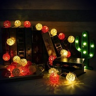 創意燈飾 籐球燈串 電池款 水果柳丁 長度2M LED氣氛燈 聖誕節