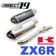 Project79 Exhaust Kawasaki ZX6R Long Slip On Tabung Muffler Stainless Pipe Accessories Motor ZX6 636