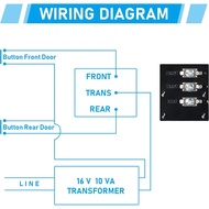 Wired Doorbell Chime, 16V 10VA Front and Rear Door Chime for Home Wall Inside, Compatible with Regul