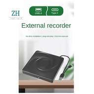 External CD/DVD Drive Portable CD DVD +/-RW Drive Optical Drive Player Reader USB 3.0 & Type-C for W