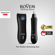 BOVEM Essentials Package: The Perfect Kit for Body & Groin Waterproof Grooming Nose, Ear Hair Shaver