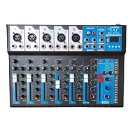 สเตอริโอมิกเซอร์7ช่อง เครื่องผสมสัญญาณเสียง Mixer 7Ch USB Bluetooth DIGITAL ECHO Effect รุ่น LXJ MG-