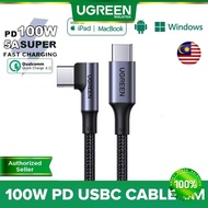 UGREEN 100W USB GaN Charger USB Type C Lightning MFi Cable Fast Charge Quick Charging PD Power Delivery Apple Macbook Pro iPad Air iPhone 14 Pro 15 Pro Max Samsung Huawei Oppo Vivo Google Pixel MSI Dell Asus Acer Laptop Tablet Smartphone Android Windows