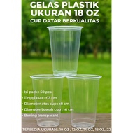 18 OZ flat quality plastic cup