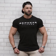 Men T Shirt Short Sleeve Shirts for Men Bodybuilding Workout Gym Casual Muscle Tee