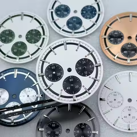29.5mm/32.5mm No logo Sunburst Watch Dial For Seiko VK63 Longines Conquest Chronograph Quartz Moveme