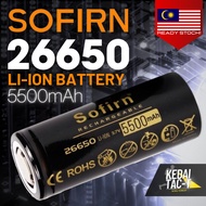 26650 Battery : 5500mAh Li-ion Rechargeable Battery - ORIGINAL from Sofirn -  High Quality & True Ca