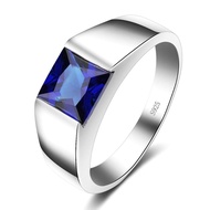 Solitaire Male Princess cut 3ct Diamond Ring 925 sterling silver Jewelry moissanite Engagement Weddi