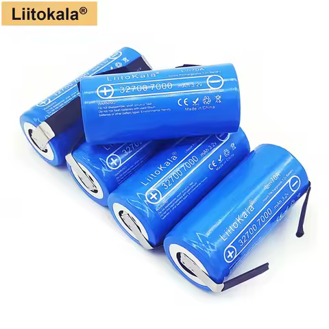 Battery 32700 LiFePO4 3.2V LiitoKala 32700 7000mAh Lii-70A LiFePO4 Battery Continuous Discharge Maxi