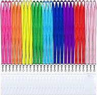 CANWELUX 27 PCS Lanyards with Waterproof ID Badge Holder, Colorful Durable Neck Lanyard with Thicken