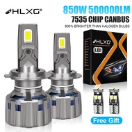 HLXG H7 LED Canbus 500000LM 7535 H11 H4 H1 HB3 9005 HB4 HIR2 H8 LED Car Headlight Bulbs Auto fog lig