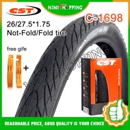 1PC CST Mountain Bike Tires C1698 Folding Stab Resistant 26/27.5 Inch 27.5*1.75 Non-slip Wear Resistant Bicycle Tire Bicycle Parts