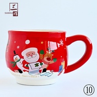 Export Ceramic Santa Water Cup Mug Handmade Decal Ceramic Christmas Mug Crafts Gifts