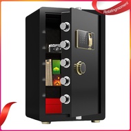 ❤ RotatingMoment  Biometric Fireproof Safe Box Fingerprint Safe Box for Home Office Use (Black)