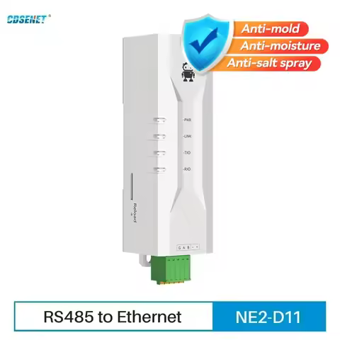 RS485 RS232 RS422 To Ethernet Serial Port Server DIN Rail Instal CDSENET NE2-D11 DC 8-28V Modbus MQT