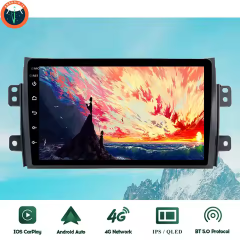 2Din Android 14.0 Car DVD Autoradio GPS Navigation HU For Suzuki SX4 2006 - 2013 DVD Cassette Tape R