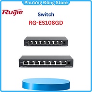 Bộ Chia Mạng 8 Cổng Sắt 1000Mbps RUIJE RG-ES108GD - Switch 8 Port Gigabit - Hàng Chính Hãng