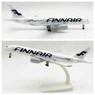 Koleksi Kapal Terbang Diecast Pesawat 20cm Finnair Airlines A350 Airbus Model with Wheels Aircraft T