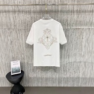 IAOI Chrome Hearts Summer Cross Ten Thousand Needle Embroidery Men Women Short-Sleeved T-Shirt